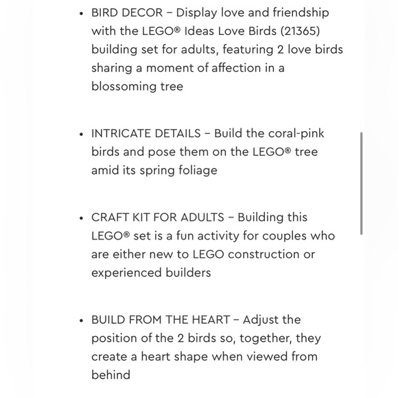 🌀LEGO IDEAS LOVE BIRDS - SEALED IN BOX - Picture 6 of 7
